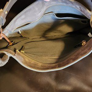Luxurious Womens Gray Suade Handbag